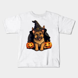 Halloween German Shepherd Dog #2 Kids T-Shirt